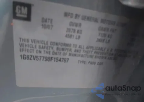 2008 Saturn Aura Xr из США, поврежденный, VIN 1G8ZV57798F154797